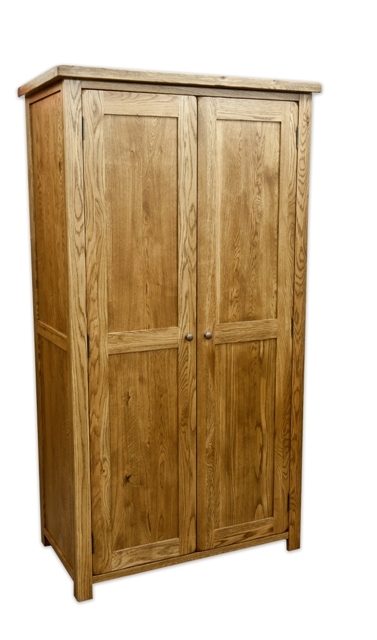 Woodbury Solid Oak Double Wardrobe