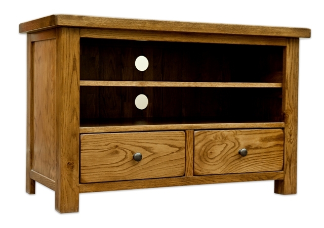 Woodbury Solid Oak Medium TV Unit