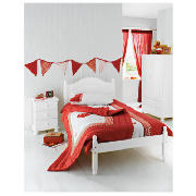 White Single Bed & Comfyrest Mattress