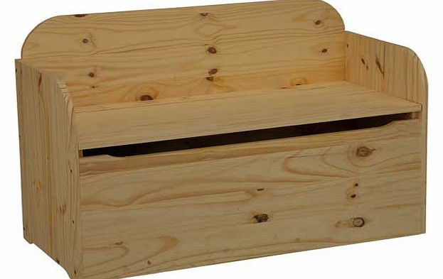Wooden Bench Storage Box - Pine