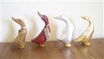 wooden Ducklings: approx. height - 18cm - Silver