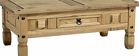Wooden Furniture New Corona Pine Wooden Coffee Table with 1 Drawer Living Room Furniture Side End Table