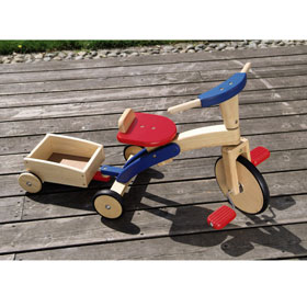 Wooden Pedal Trike and Trailer - SAVE andpound;5