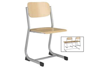 Wooden stacking chair