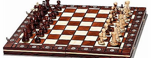 Woodeyland Brand New Hand Crafted Wooden SENATOR Chess PROFESSIONAL Set 40x40 cm