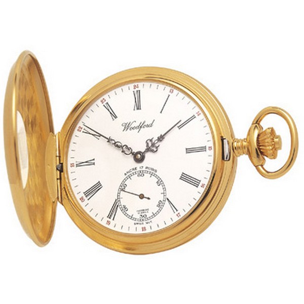 Woodford 9ct Gold Half Hunter Pocket Watch by
