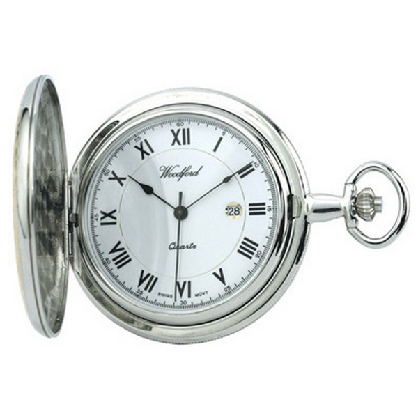 Woodford Decorated Two Tone Quartz Pocket Watch by
