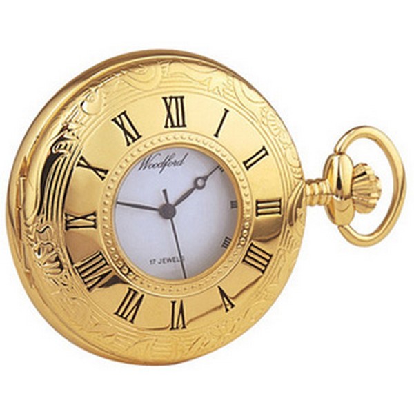 Woodford Gold Plated Mechanical Pocket Watch by