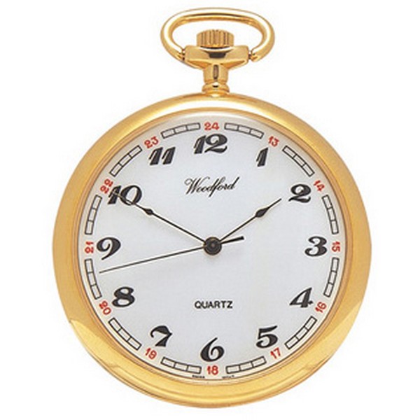 Woodford Gold Plated Quartz Pocket Watch by