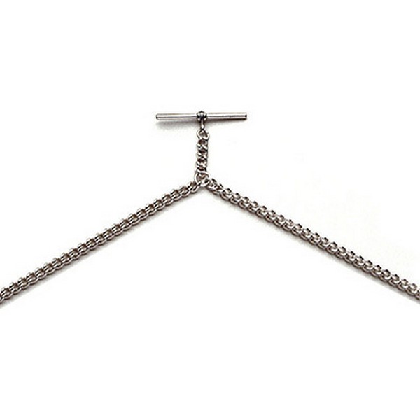 Woodford Sterling Silver Long Belcher Pocket Watch Albert