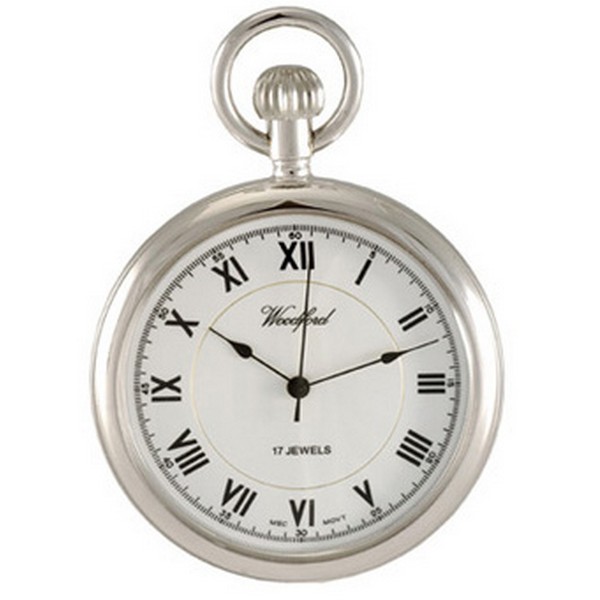Sterling Silver Open Face Pocket Watch by