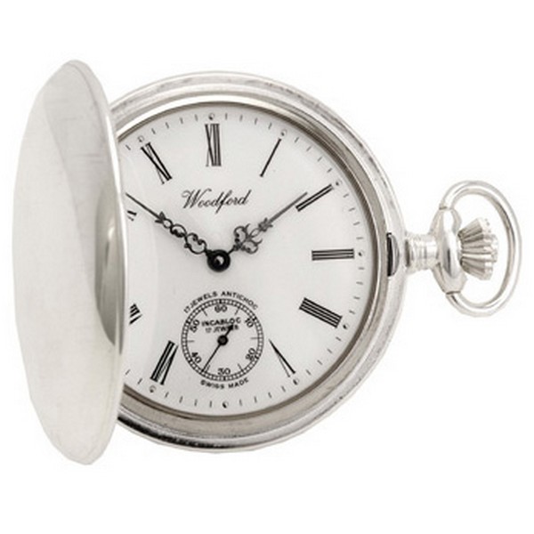 Woodford Sterling Silver Polished Full Hunter Pocket