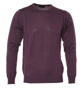 Purple Round Neck Sweater