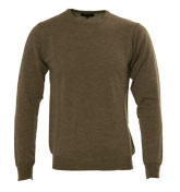Woodhouse Taupe Round Neck Sweater