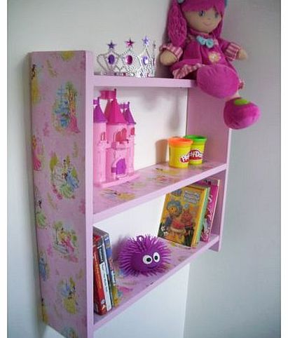 60cm Girls Pink Disney Princess Shelves, Kids Bedroom Furniture, Nursery, Toy Storage, Bookcase