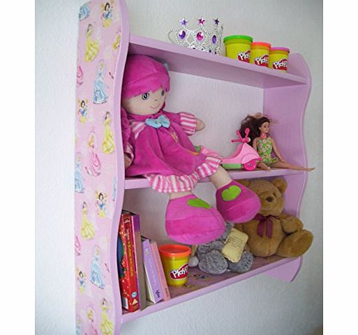 woodiquechic 70cm H Pink Disney Princess Girls bedroom Shelves, Toy Storage, Kids Bookcase, Kids Furniture, Shelf, Pine Shelves.