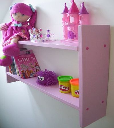 woodiquechic 74cm Wide Girls Pink Shelves, DVD Storage, CD Rack, Girls Bedroom, Kids Bedroom Shelves, Childrens Furniture, Toy Storage, Nursery, Bookcase