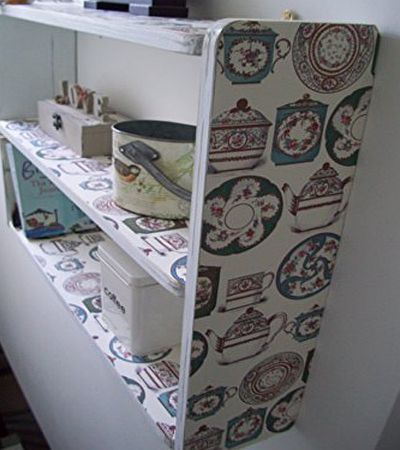 woodiquechic 74cm x 50cm Vintage Shabby Chic Porcelain Ware Kitchen Shelves, Bathroom Shelves, Bedroom Shelves, Shelf, Furniture, Bookcase