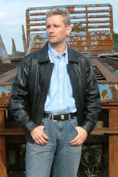 Woodland Leather Black Leather Bomber Jacket.