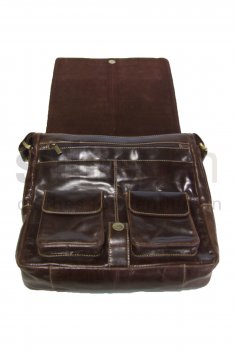 Woodland Leather Brown Glaze Man Bag