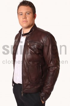 Woodland Leather Gents Zipper Jacket