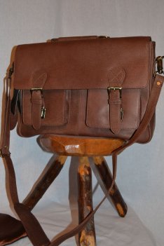 Woodland Leather Leather Briefcase Satchel Bag