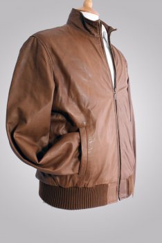 Woodland Leather Mens Leather bomber Jacket