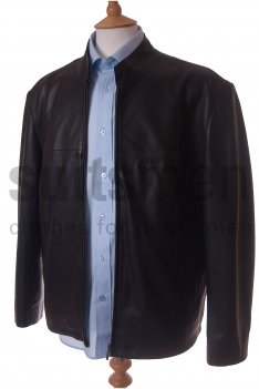 Woodland Leather Mens Zip Front Causal Jacket