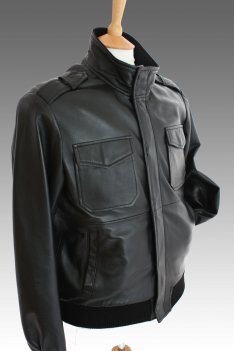 Woodland Leather Patch Pocket Bomber Jacket