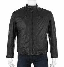 Woodland Leather Vegas black classic leather biker