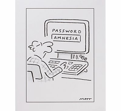 Woodmansterne Amnesia Password Greeting Card
