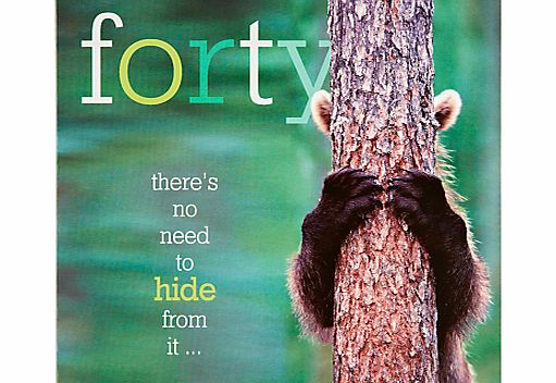 Woodmansterne Bear Hiding In Tree 40th Birthday