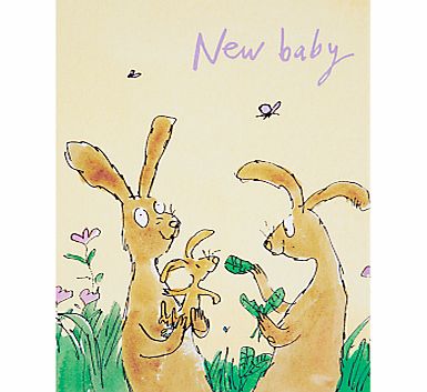 Woodmansterne Bunnies and Baby New Baby Greeting