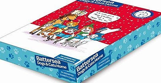 Charity Christmas Cards - 2014 Design - Battersea Dogs & Cats Home - Box of 24