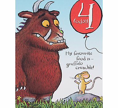 Woodmansterne Gruffalo 4th Birthday Card