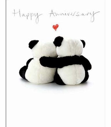 Woodmansterne Happy Anniversary Card (WDM3108) Two Pandas - Good Together