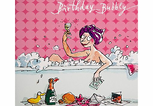 Woodmansterne Lady In Bubble Bath Birthday Card