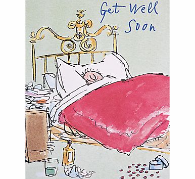 Woodmansterne Man In Bed Get Well Soon Card