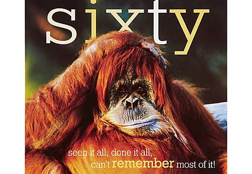 Woodmansterne Orangutan 60th Birthday Card