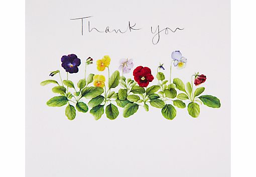Woodmansterne Pretty Pansies Thank You Card