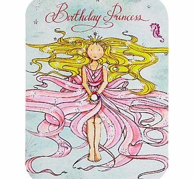 Woodmansterne Princess Holding Pearl Birthday Card
