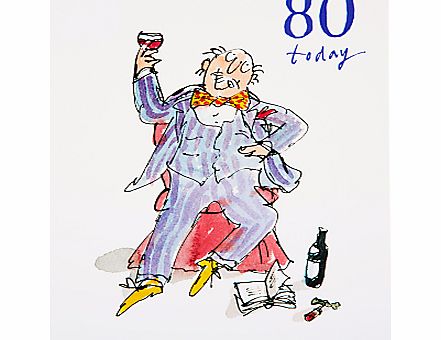 Woodmansterne Soaking feet 80th Birthday Card