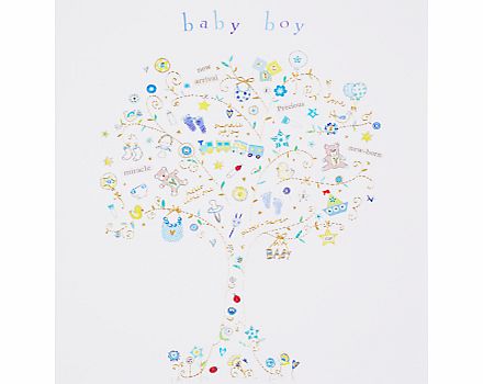 Woodmansterne Tree with Gifts New Baby Boy