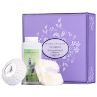 Woods Of Windsor Lavender 100g Talcum Powder and Puff and 100g