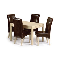 Woodways Ancona - Light Oak Fixed Top Dining Table & 4