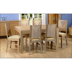Woodways Catania - Light Oak Extendable Dining Table & 4