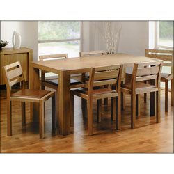 Woodways Terni - Real Oiled Oak Dining Table & 4 Chairs