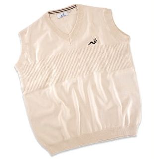 Woodworm Golf ERNIE ELS WOODWORM GOLF COTTON SLIPOVER SWEATER Stone / Medium
