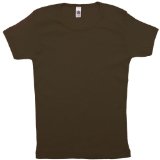 American Apparel - Baby Rib Basic Short Sleeve T, Brown, S