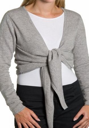 Woolovers Wool Overs Womens Cashmere amp; Merino Ballet Wrap Cardigan Flannel Grey Small
